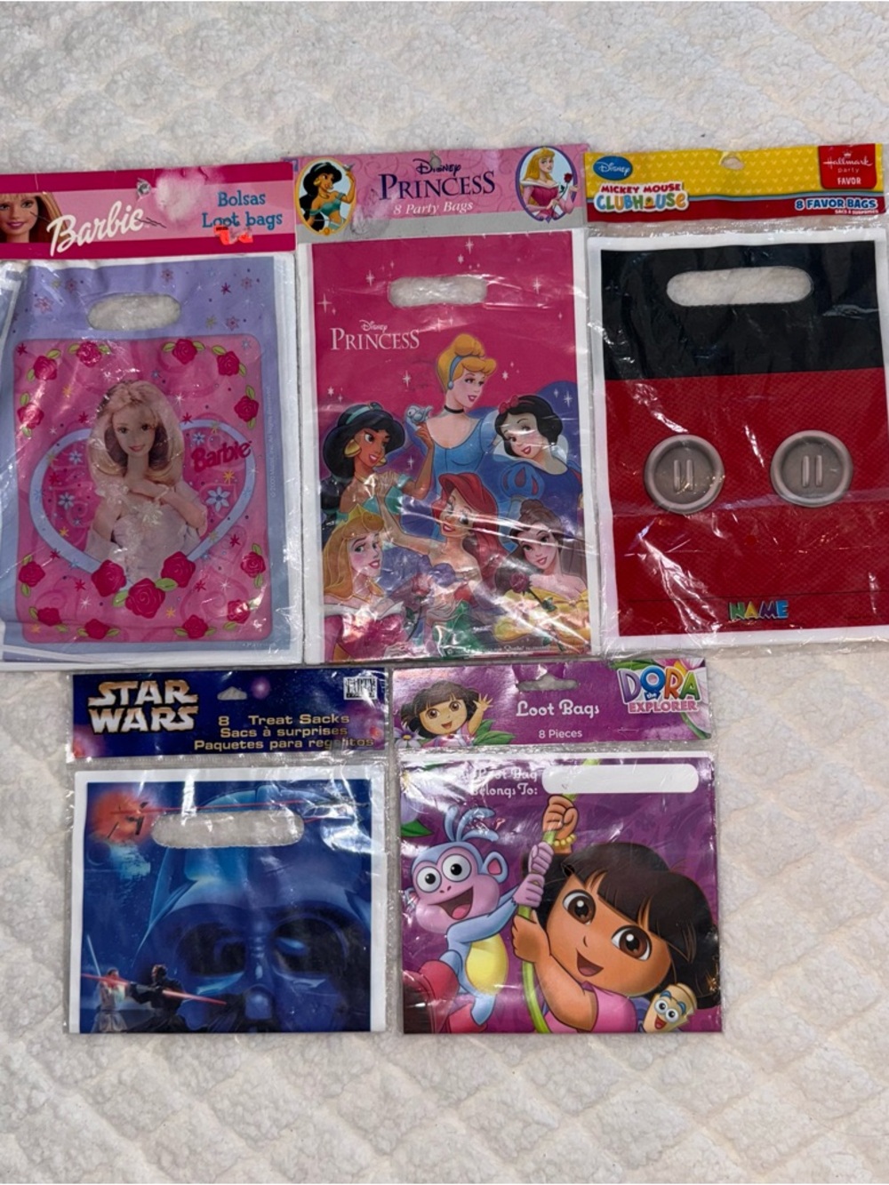 Y2K Deadstock Party Favor Gift Bags - Lot of 5